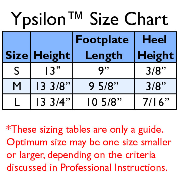 Allard Toe Off Sizing Chart